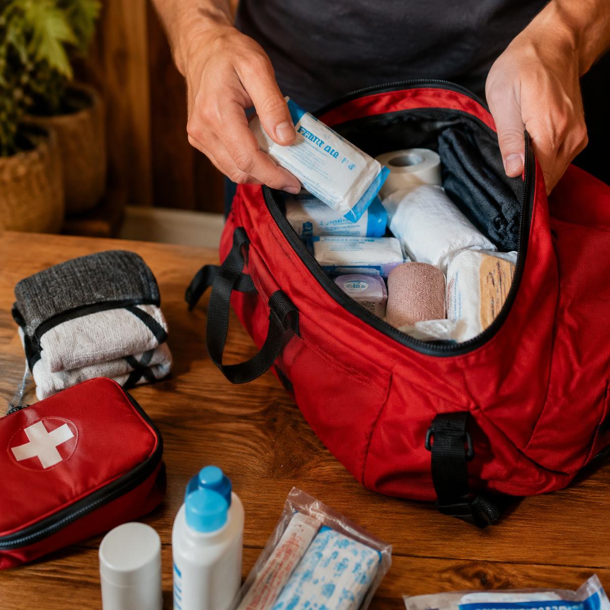 Packing a first aid backpack